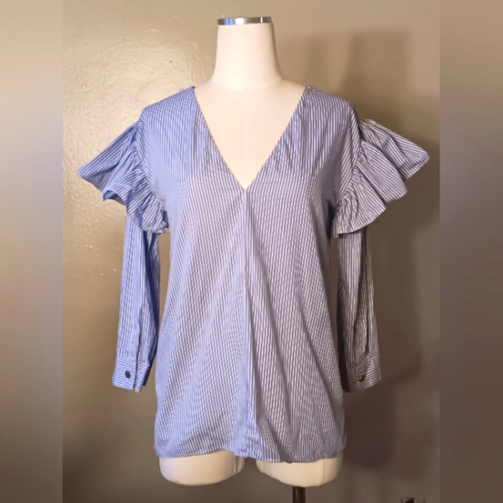 #49 Ruffled Striped Blouse !
